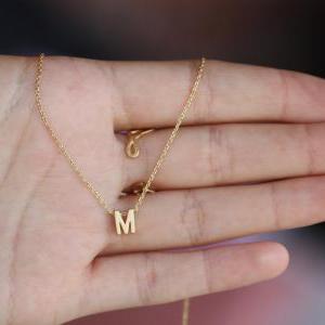 Personalized Letter Necklace-14K Go..