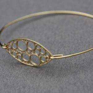 Cosmical Gold Bangle Bracelet- Minimalist Jewelry-..