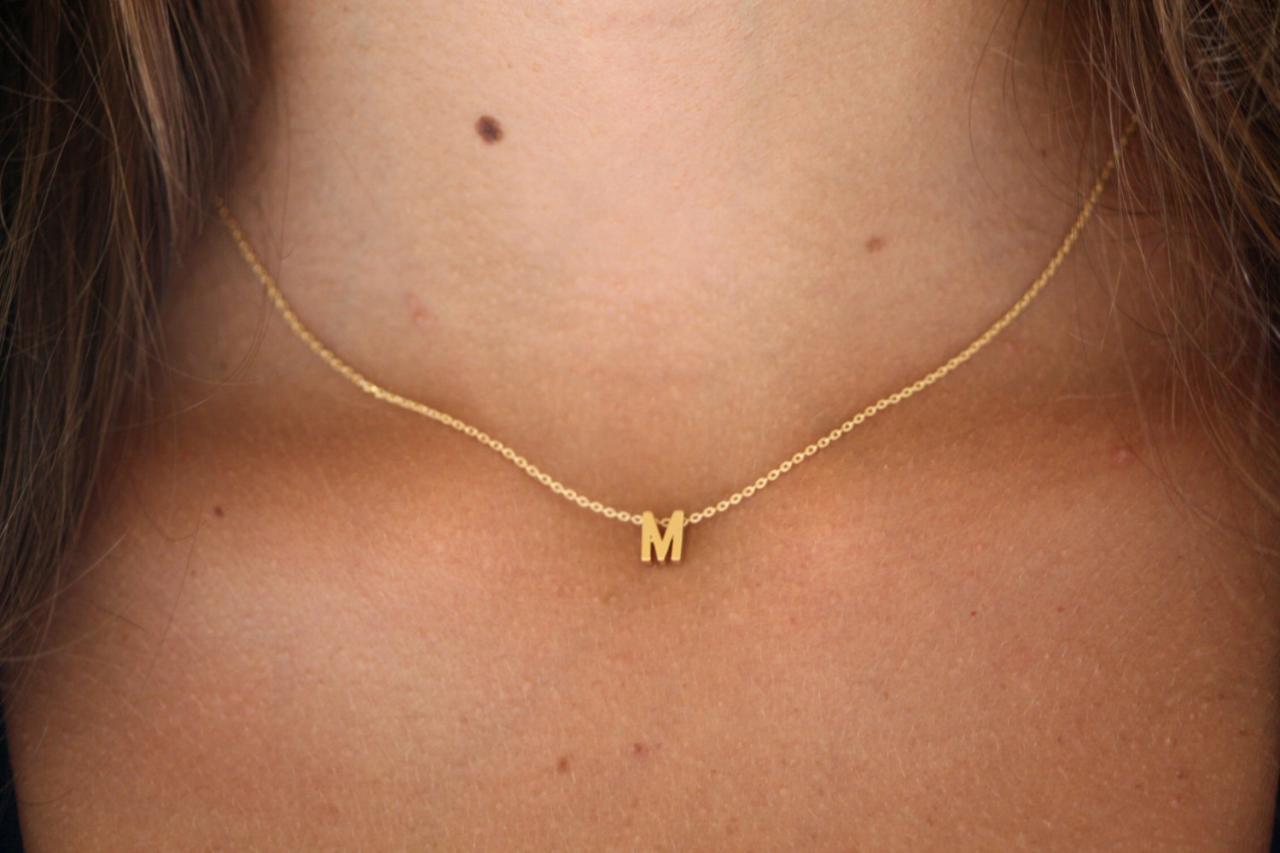 Personalized Letter Necklace 14k Goldfill Necklace Initial Necklace Monogram Necklace Custom Name On Luulla